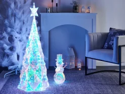 Decorazione per esterni LED ICELAND Albero di Natale 120 cm Multicolore