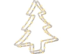 Decorazione per esterni LED OLBOAN Albero di Natale 34 cm Bianco