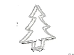 Decorazione per esterni LED OLBOAN Albero di Natale 34 cm Bianco