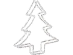 Decorazione per esterni LED OLBOAN Albero di Natale 34 cm Bianco