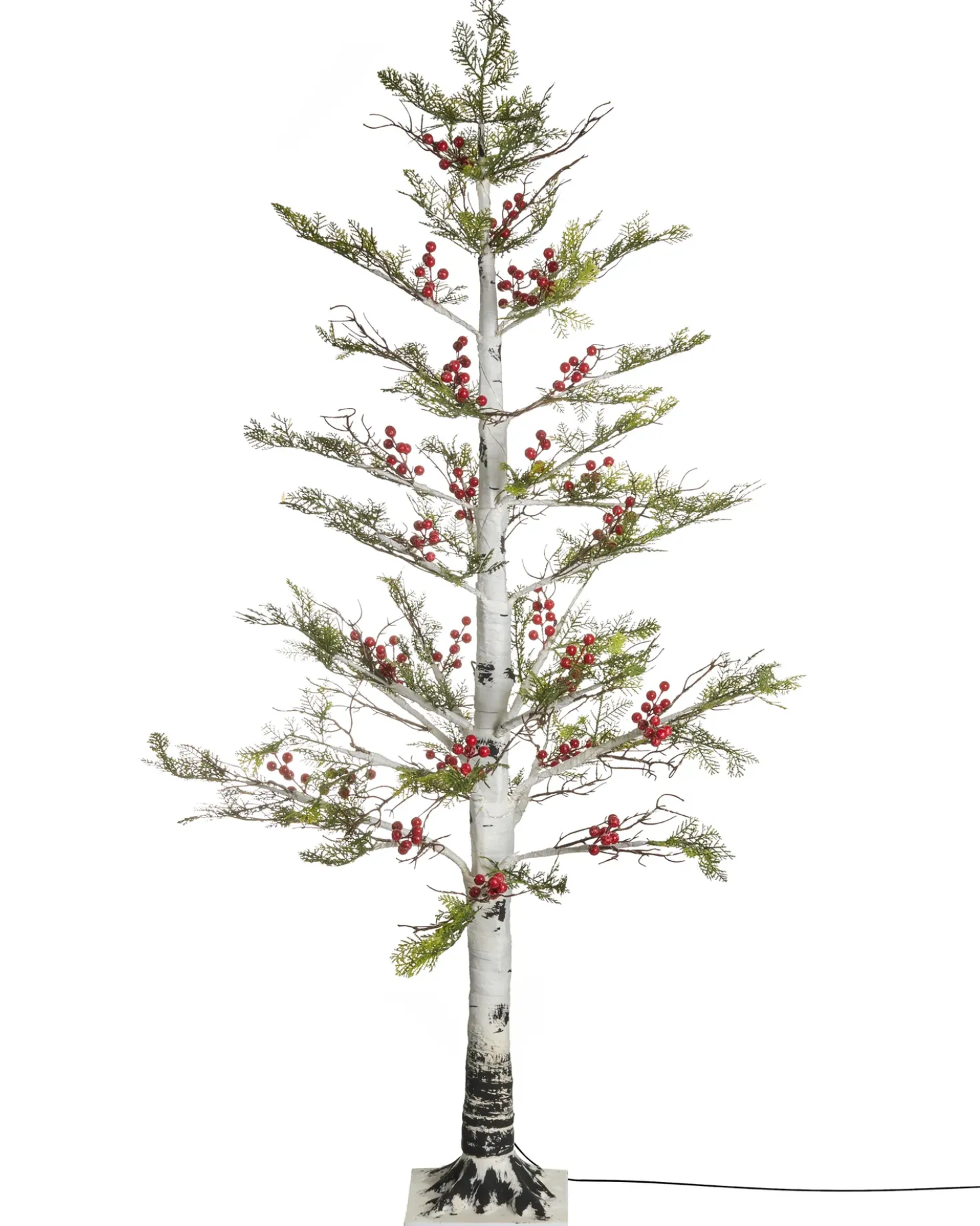 Decorazione per esterni LED VASSLEN Albero di Natale 160 cm Bianco