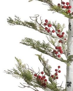 Decorazione per esterni LED VASSLEN Albero di Natale 160 cm Bianco