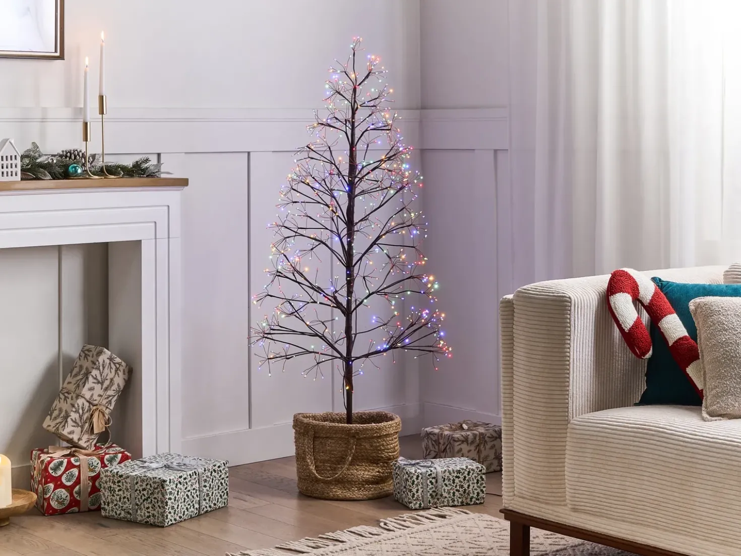 Decorazione per esterni LED LONKARI Albero 150 cm Marrone