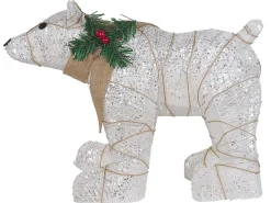Decorazione per esterni LED SIVULA Orso 34 cm Bianco