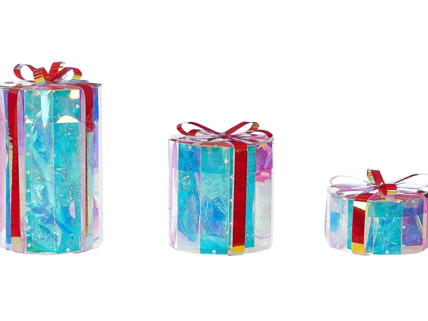 Decorazione per esterni LED GRIMSEY Regali di Natale 30/20/10 cm Multicolore