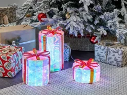 Decorazione per esterni LED GRIMSEY Regali di Natale 30/20/10 cm Multicolore