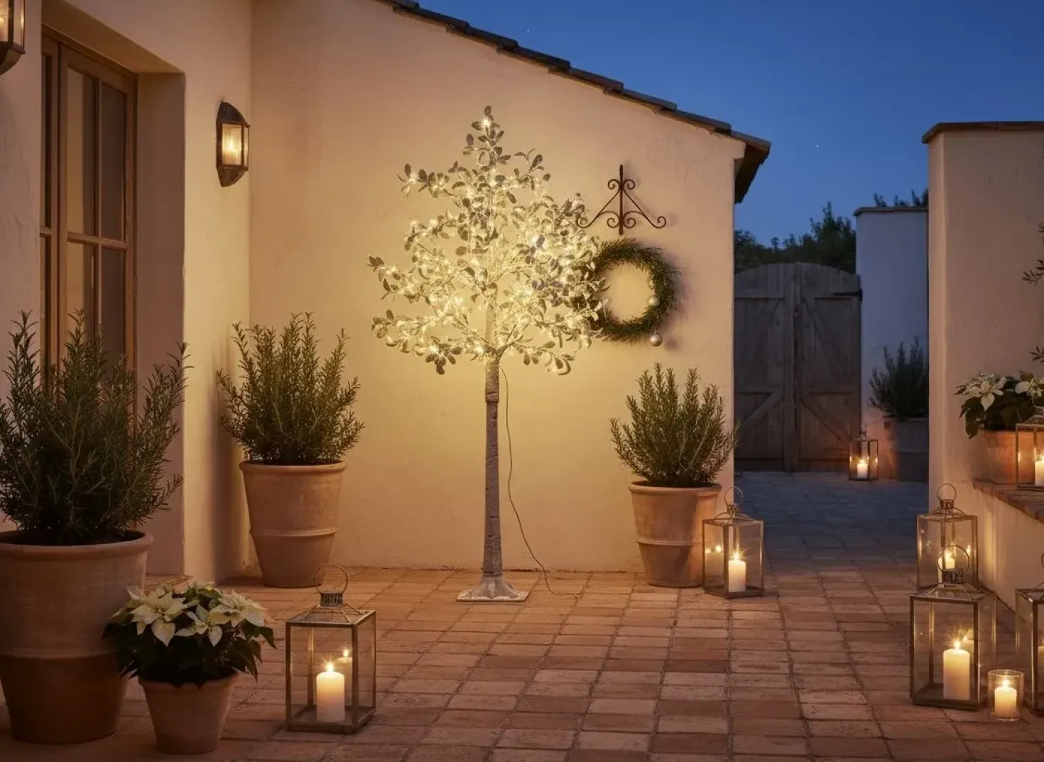 Decorazione per esterni LED MELAKKO Albero 150 cm Verde