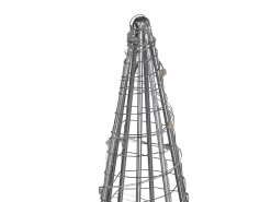 Decorazione per esterni LED PUKSALA Albero di Natale 60 cm Argento