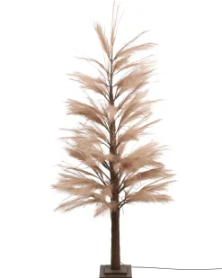 Decorazione per esterni LED HAUGANES Albero di Natale 190 cm Beige