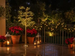 Decorazione per esterni LED PALJAVESI Albero 175 cm Oro