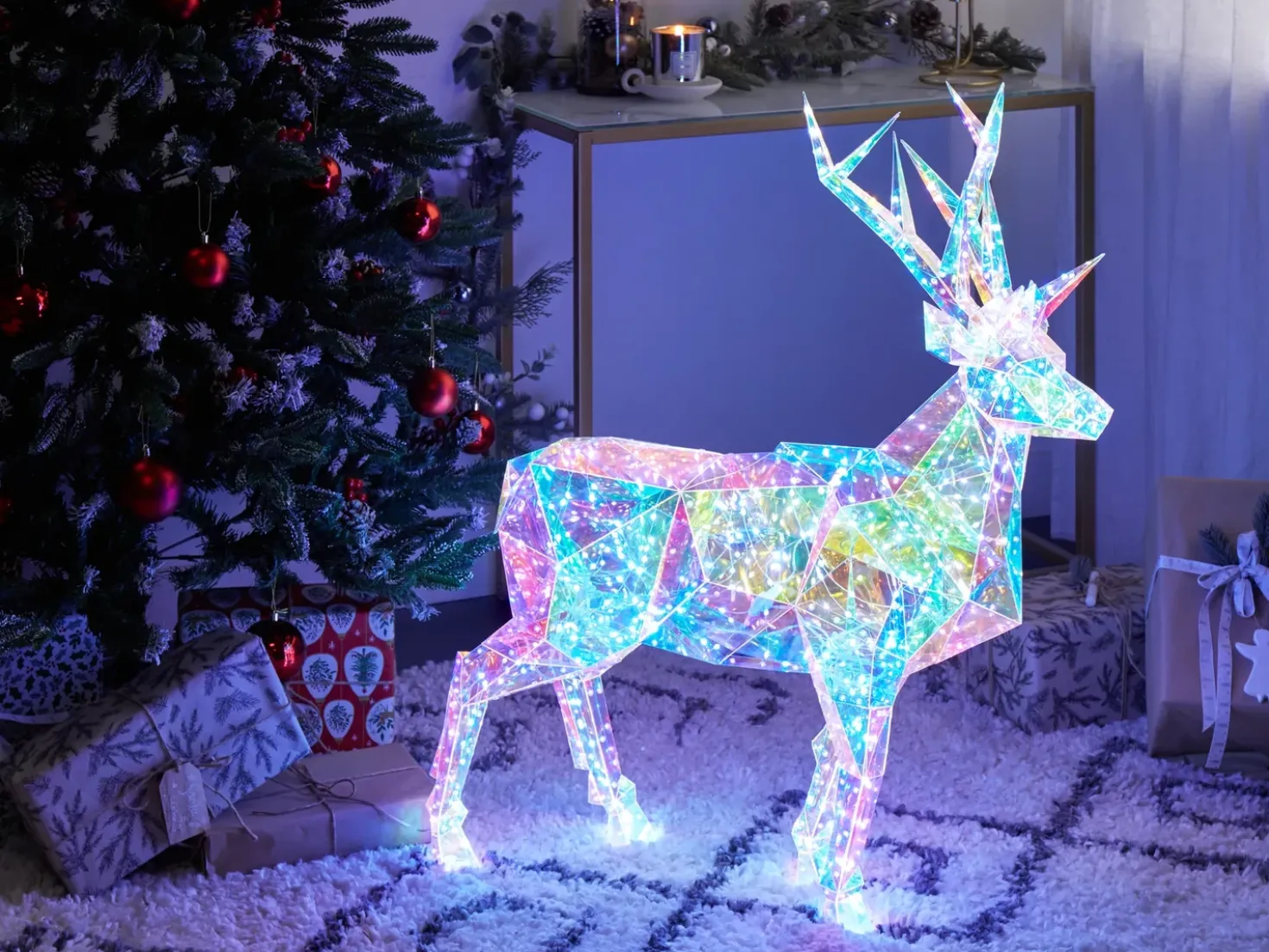 Decorazione per esterni LED POLARIS Renna 90 cm Multicolore