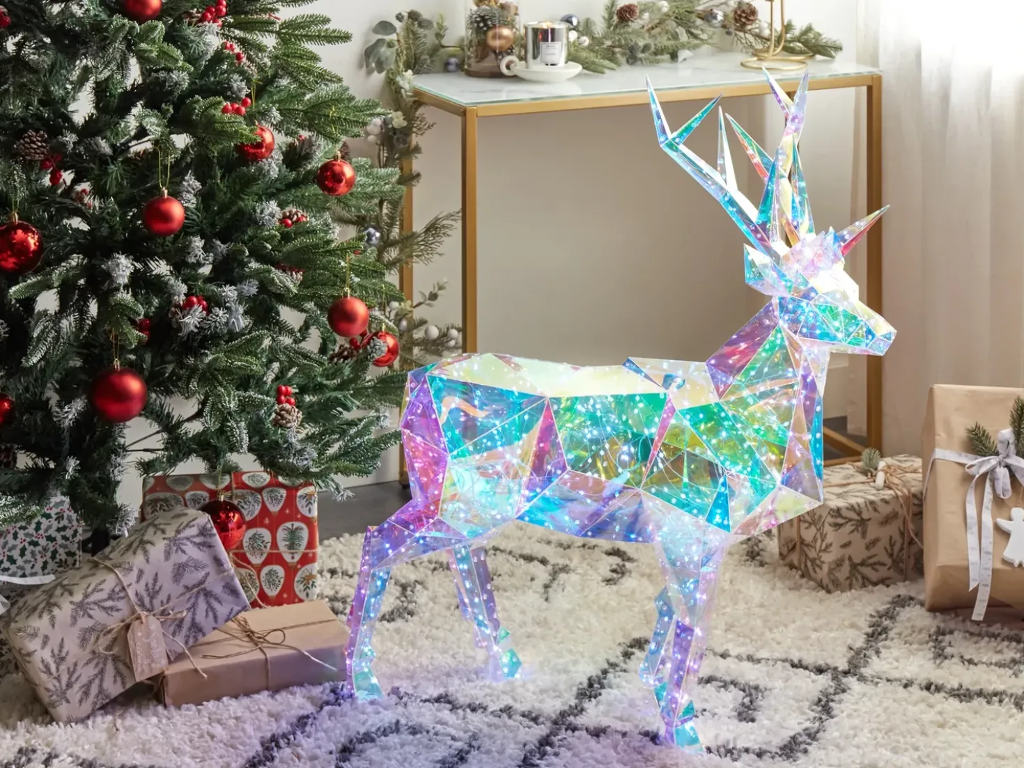 Decorazione per esterni LED POLARIS Renna 90 cm Multicolore