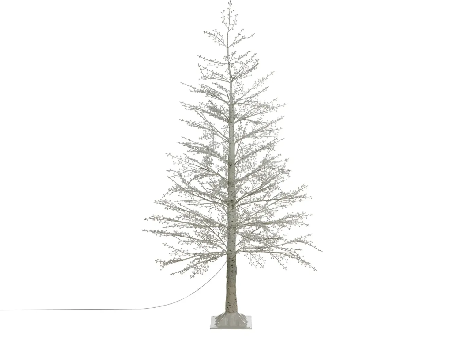 Decorazione per esterni LED SUONTEE Albero di Natale 180 cm Bianco