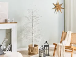 Decorazione per esterni LED SUONTEE Albero di Natale 180 cm Bianco