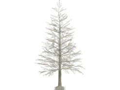 Decorazione per esterni LED SUONTEE Albero di Natale 180 cm Bianco