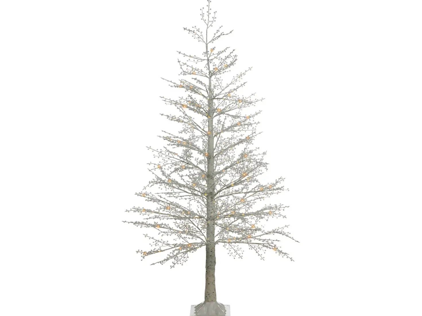 Decorazione per esterni LED SUONTEE Albero di Natale 180 cm Bianco