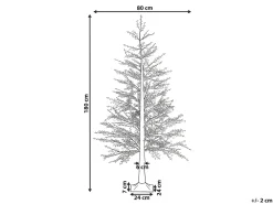 Decorazione per esterni LED SUONTEE Albero di Natale 180 cm Bianco