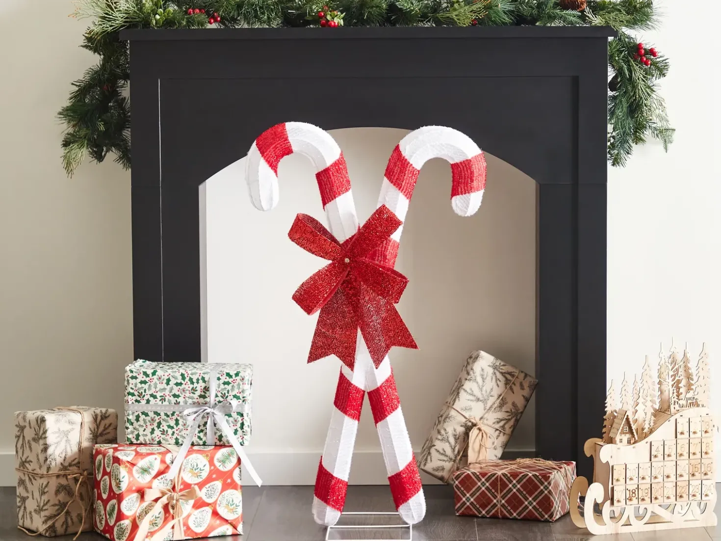 Decorazione per esterni LED OLASVIK 90 cm Bianco Rosso