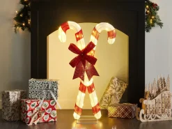 Decorazione per esterni LED OLASVIK 90 cm Bianco Rosso