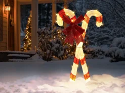 Decorazione per esterni LED OLASVIK 90 cm Bianco Rosso