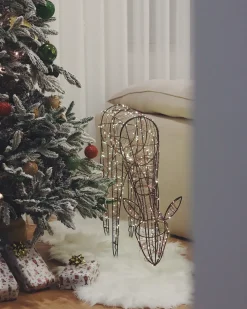 Decorazione per esterni LED NARUSKA Renna 70 cm Nero