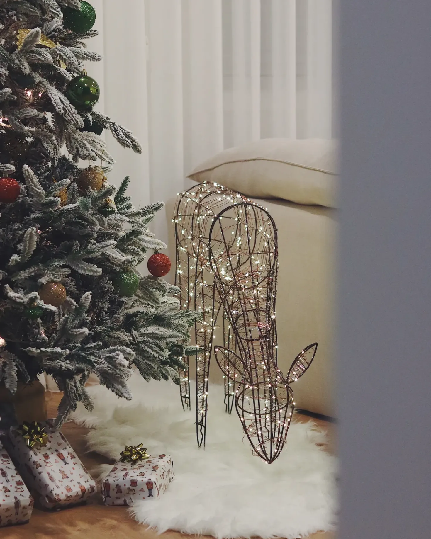 Decorazione per esterni LED NARUSKA Renna 70 cm Nero