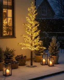 Decorazione per esterni LED GRENIVIK Albero di Natale 245 cm Bianco