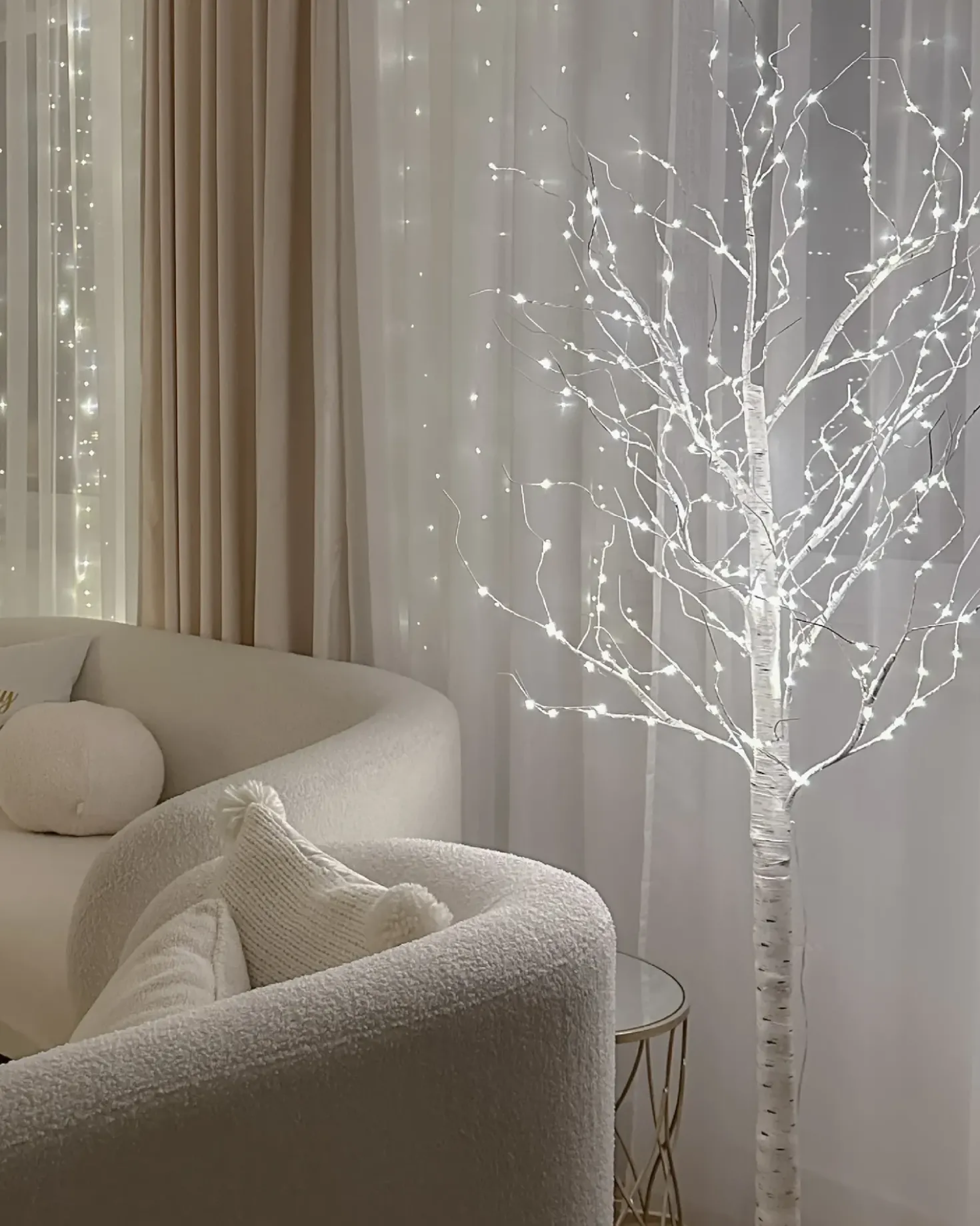 Decorazione per esterni LED LAPPI Albero di Natale 160 cm Bianco