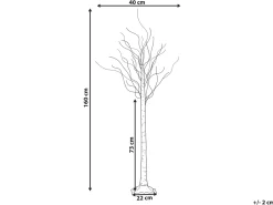 Decorazione per esterni LED LAPPI Albero di Natale 160 cm Bianco