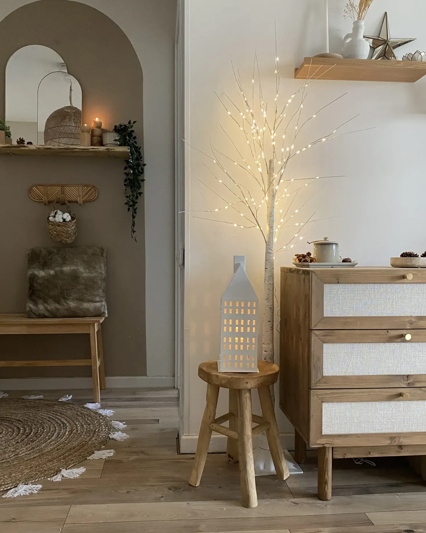 Decorazione per esterni LED LAPPI Albero di Natale 160 cm Bianco