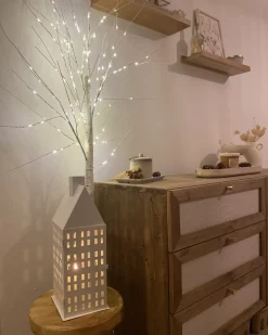 Decorazione per esterni LED LAPPI Albero di Natale 160 cm Bianco