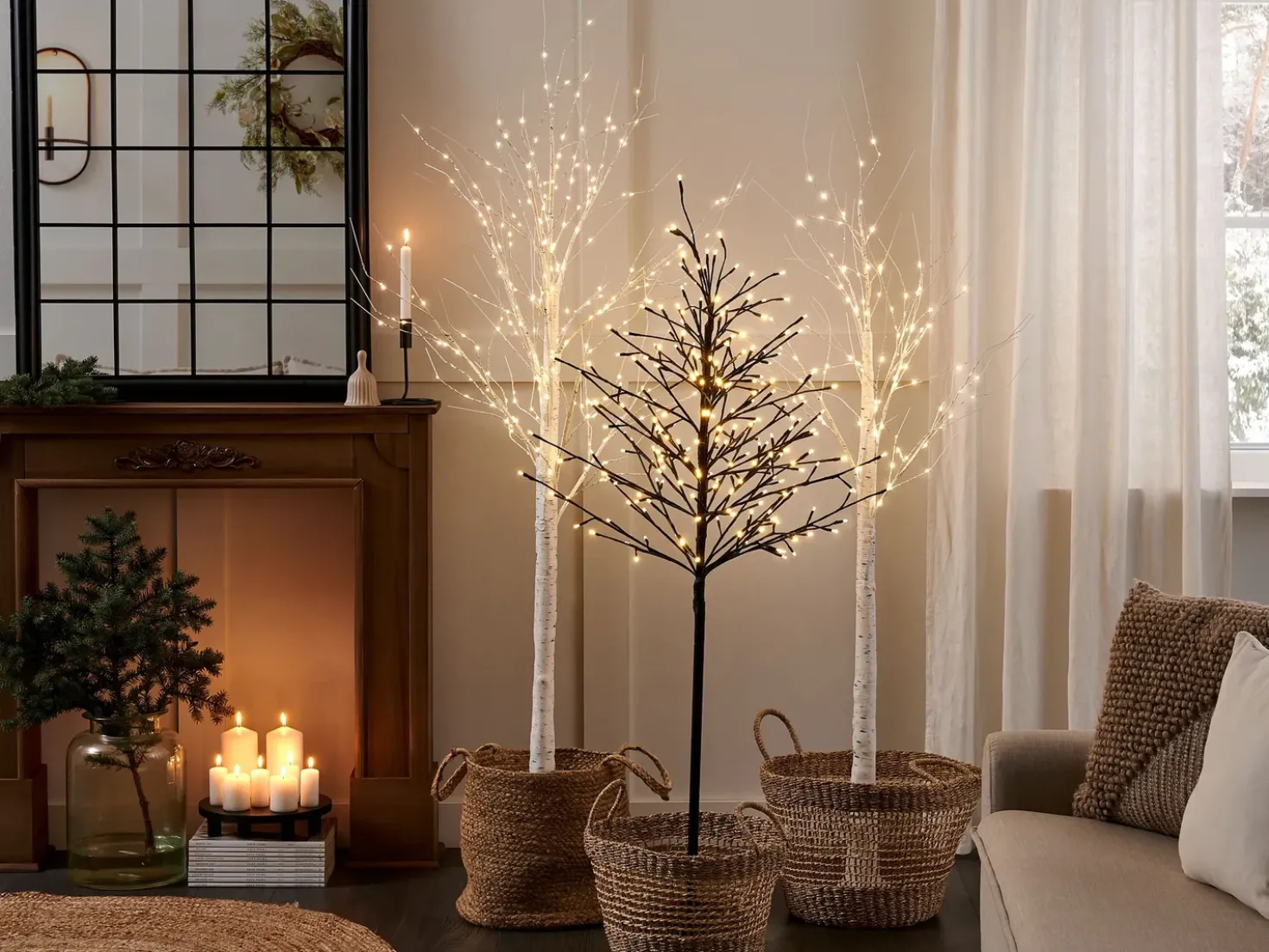 Decorazione per esterni LED LAPPI Albero di Natale 160 cm Bianco