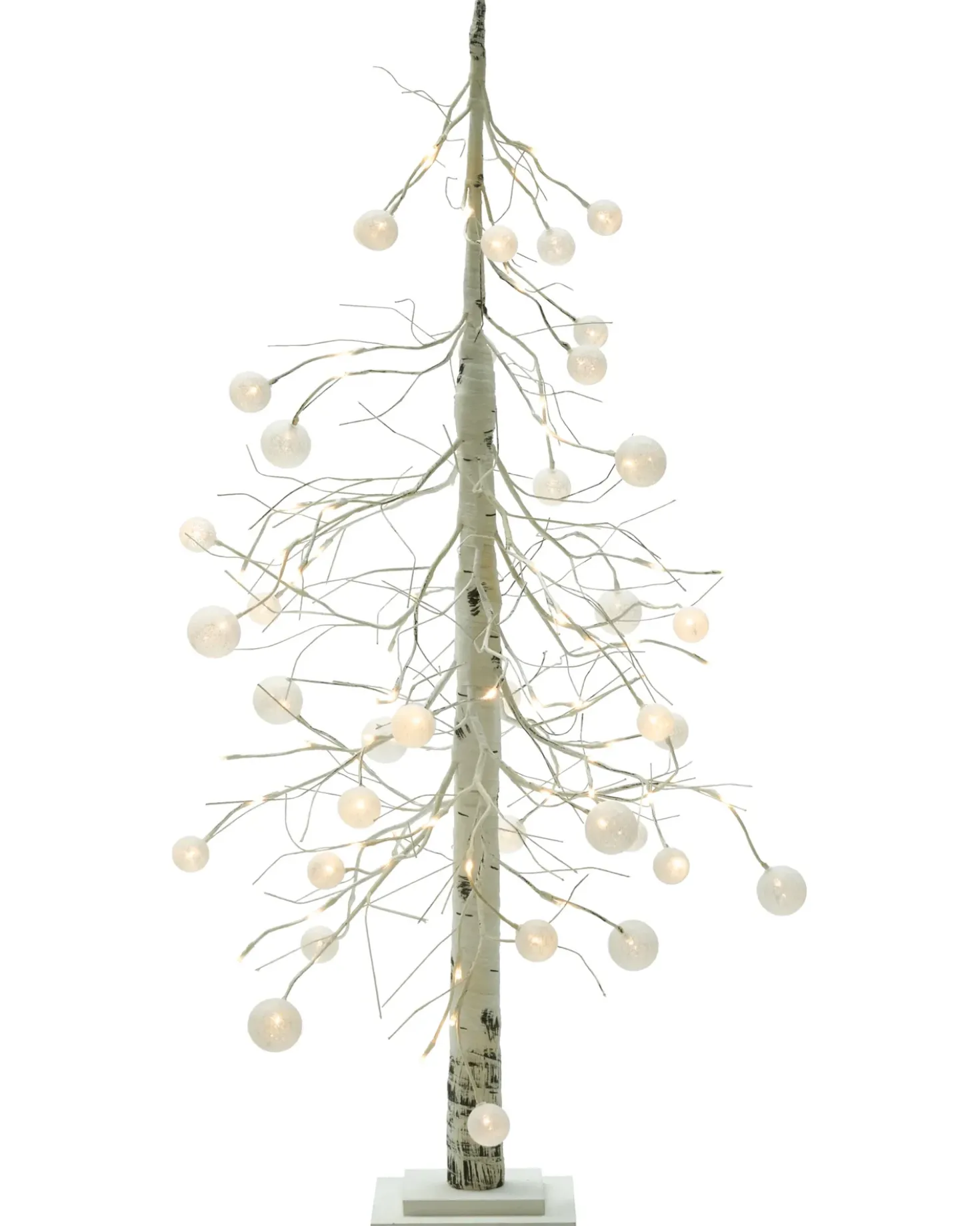 Decorazione per esterni LED HOLAR Albero di Natale 122 cm Bianco