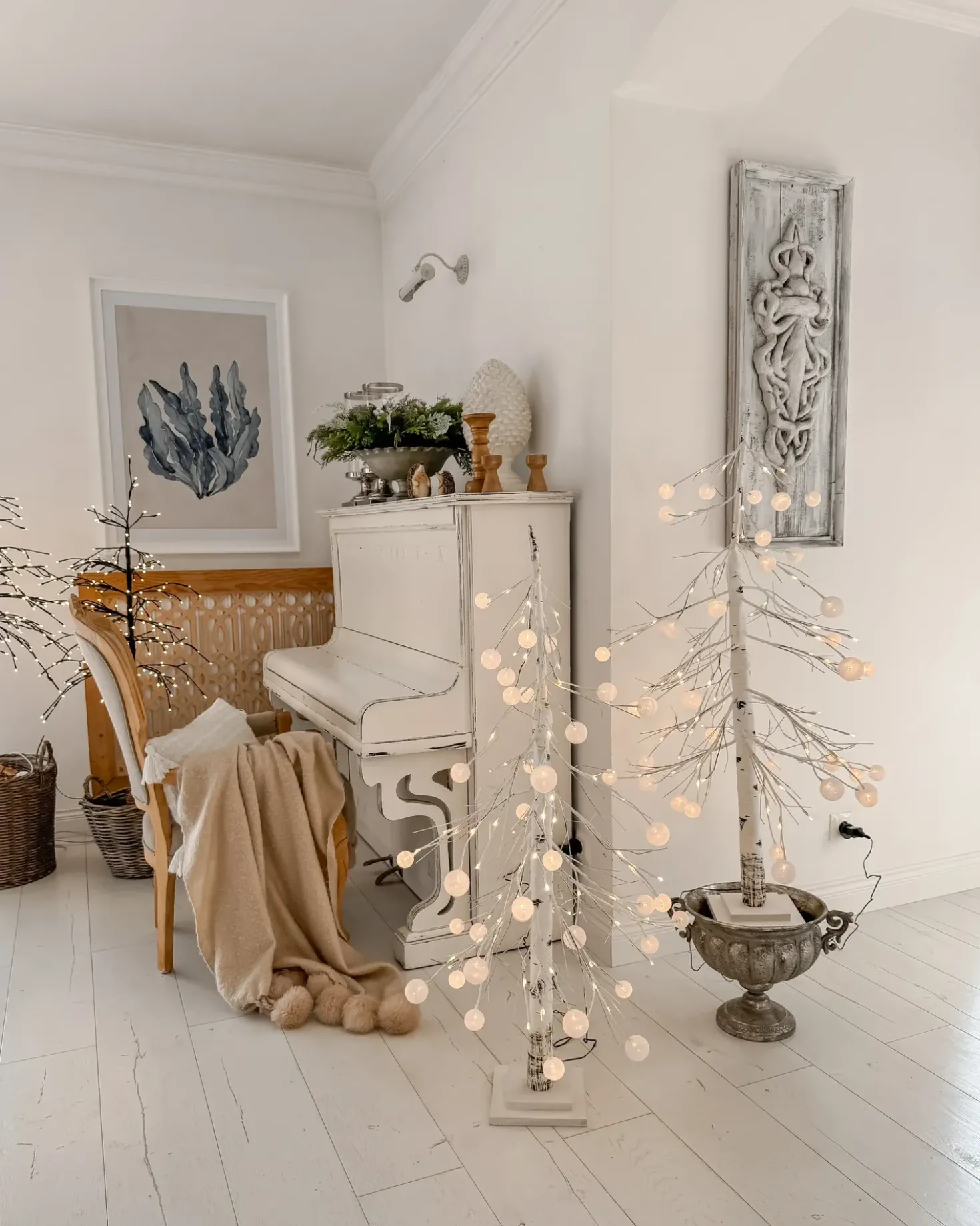 Decorazione per esterni LED HOLAR Albero di Natale 122 cm Bianco