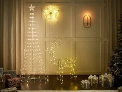 Decorazione per esterni LED ARNES Regali di Natale 25/20/15 cm Argento