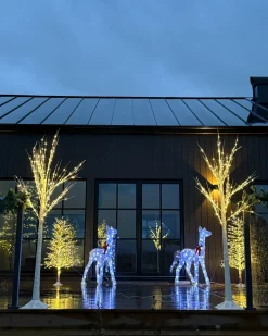 Decorazione per esterni LED LAPPI Albero di Natale 190 cm Bianco