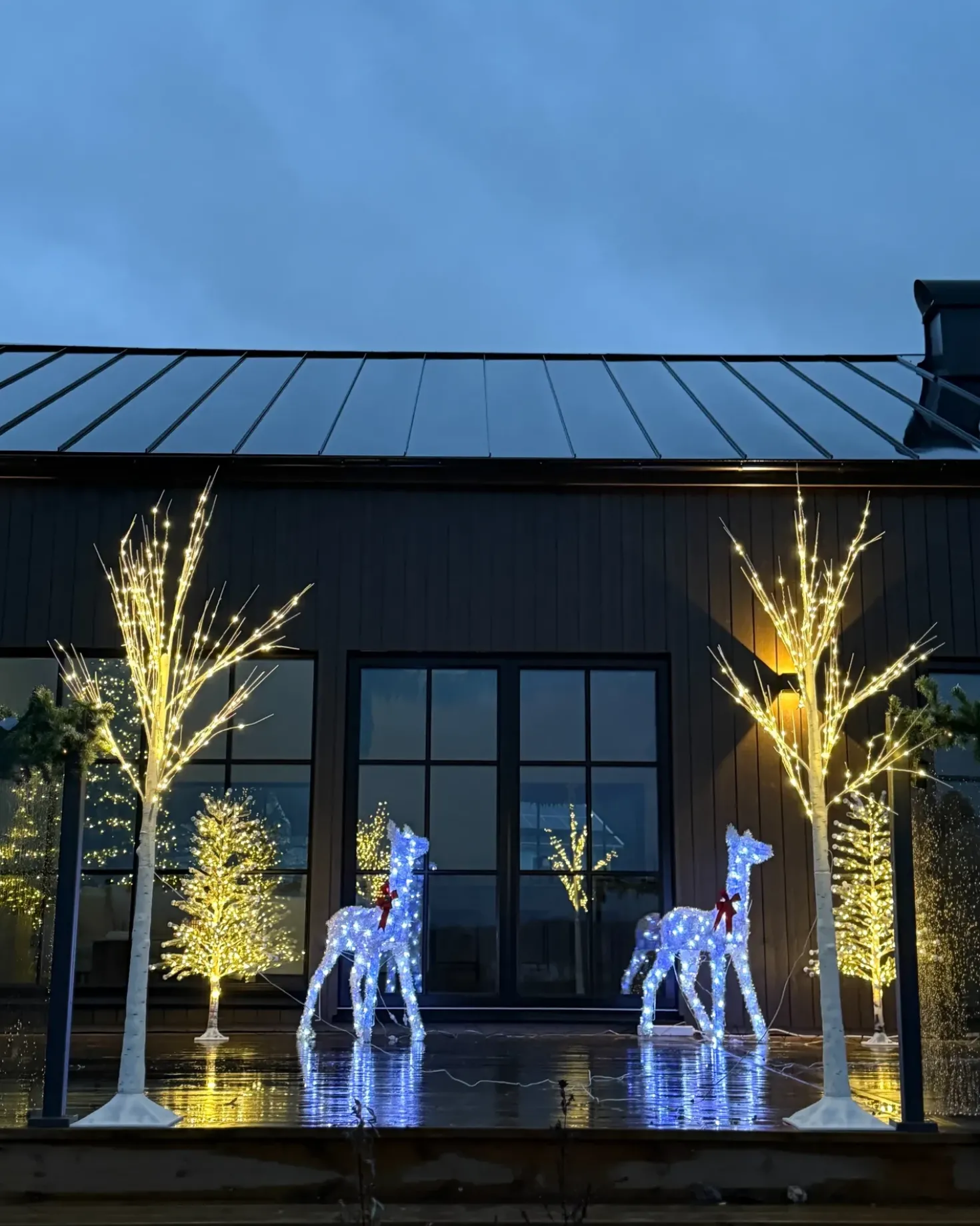 Decorazione per esterni LED LAPPI Albero di Natale 190 cm Bianco