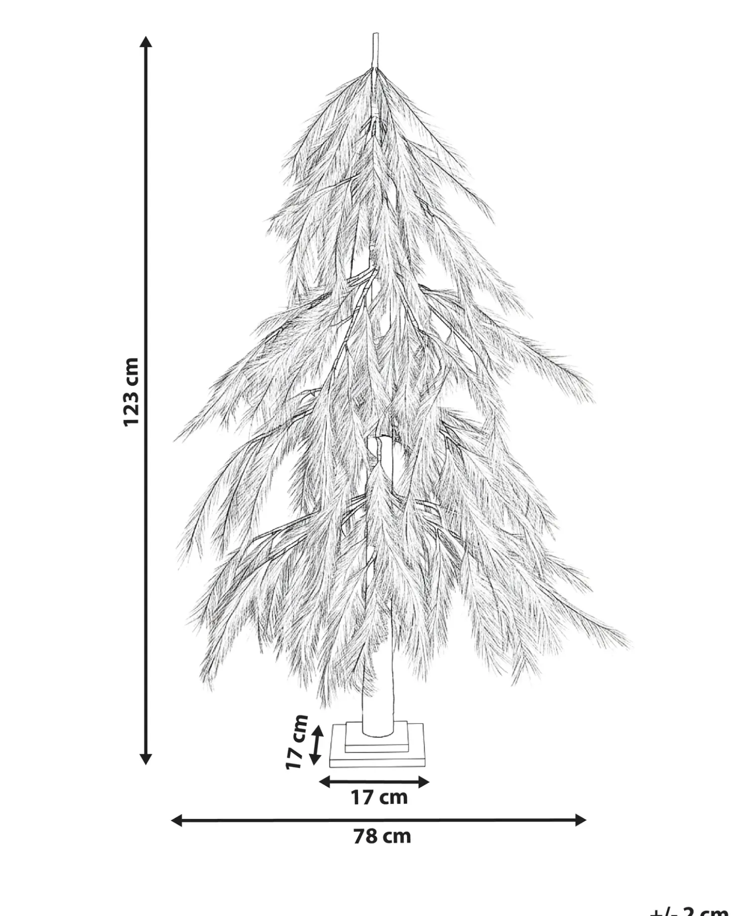 Decorazione per esterni LED BIFROST Albero di Natale 123 cm Beige