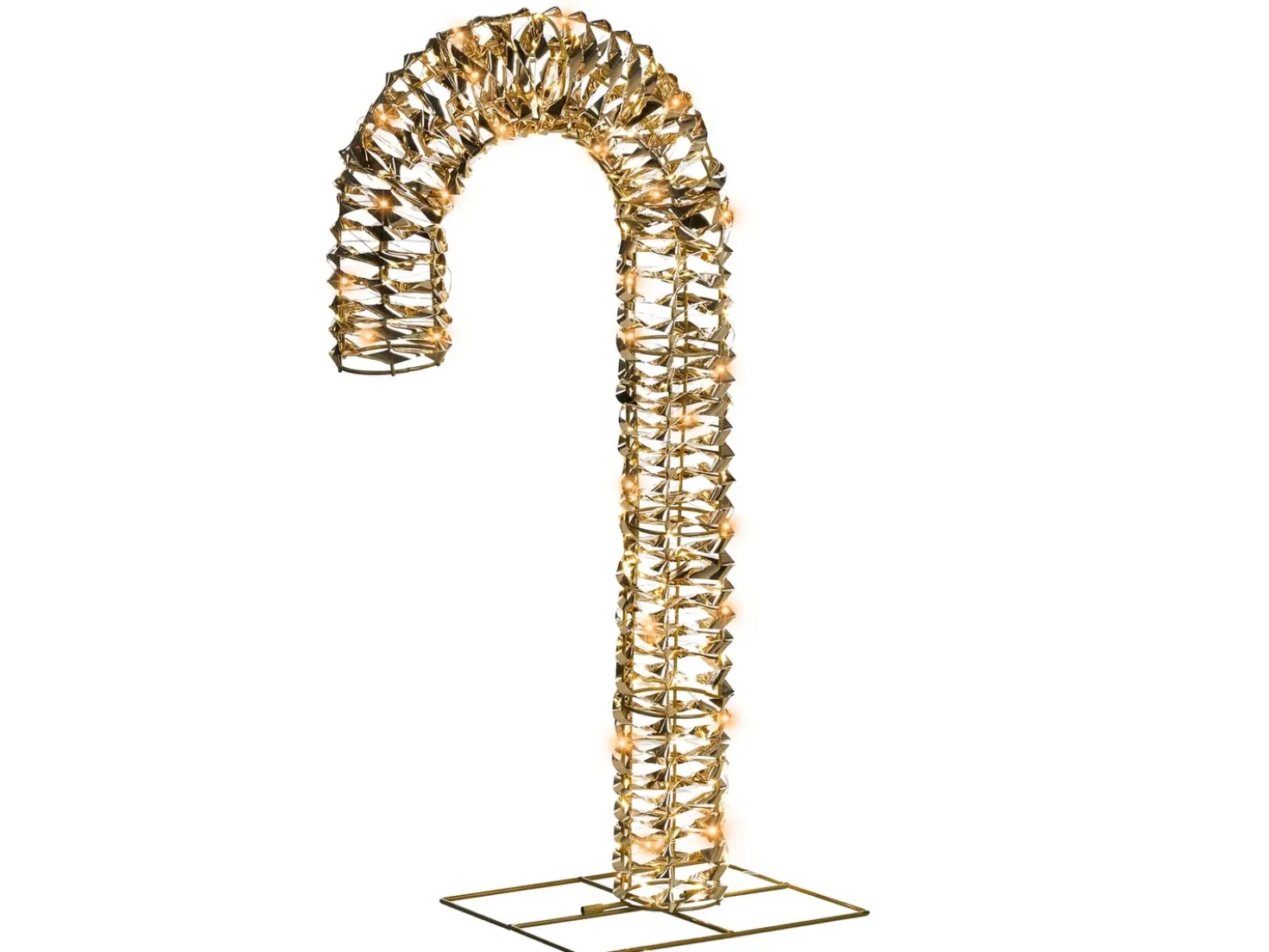 Decorazione per esterni LED NORRESO Bastoncino di zucchero 74 cm Oro