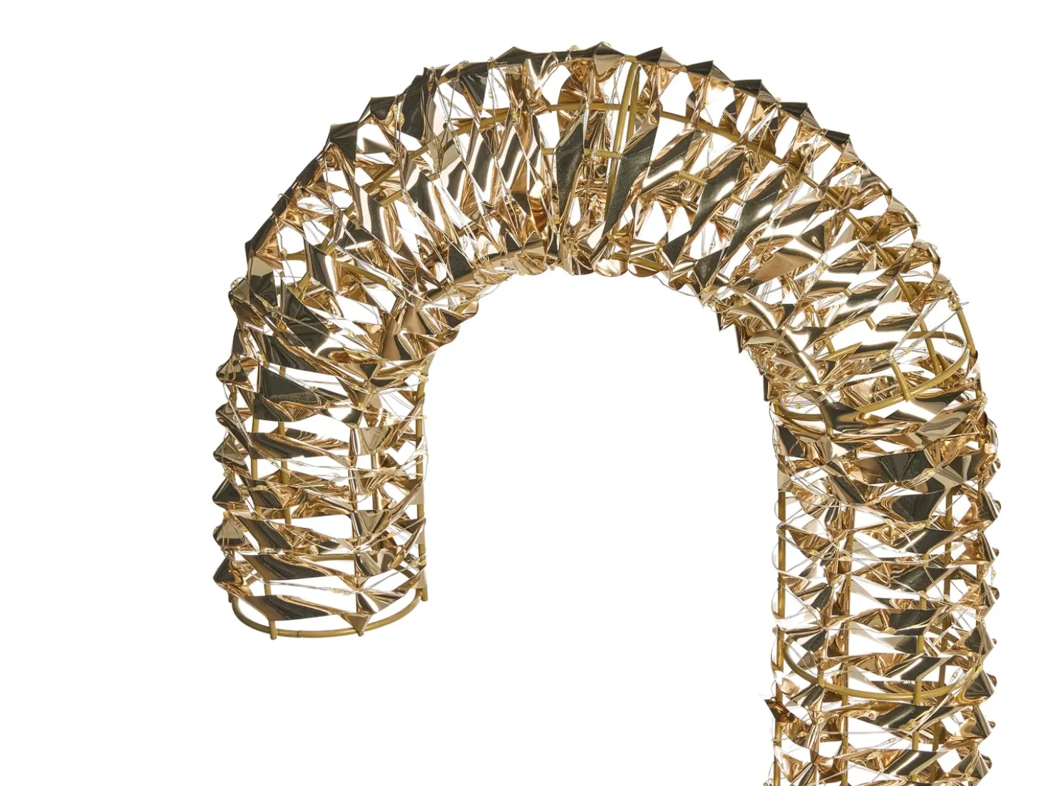 Decorazione per esterni LED NORRESO Bastoncino di zucchero 74 cm Oro