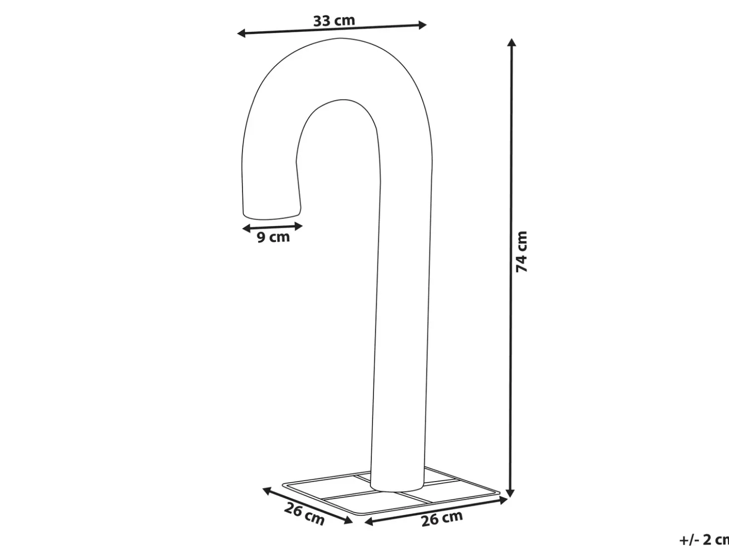 Decorazione per esterni LED HOLMAVIK Bastoncino di zucchero 74 cm Oro