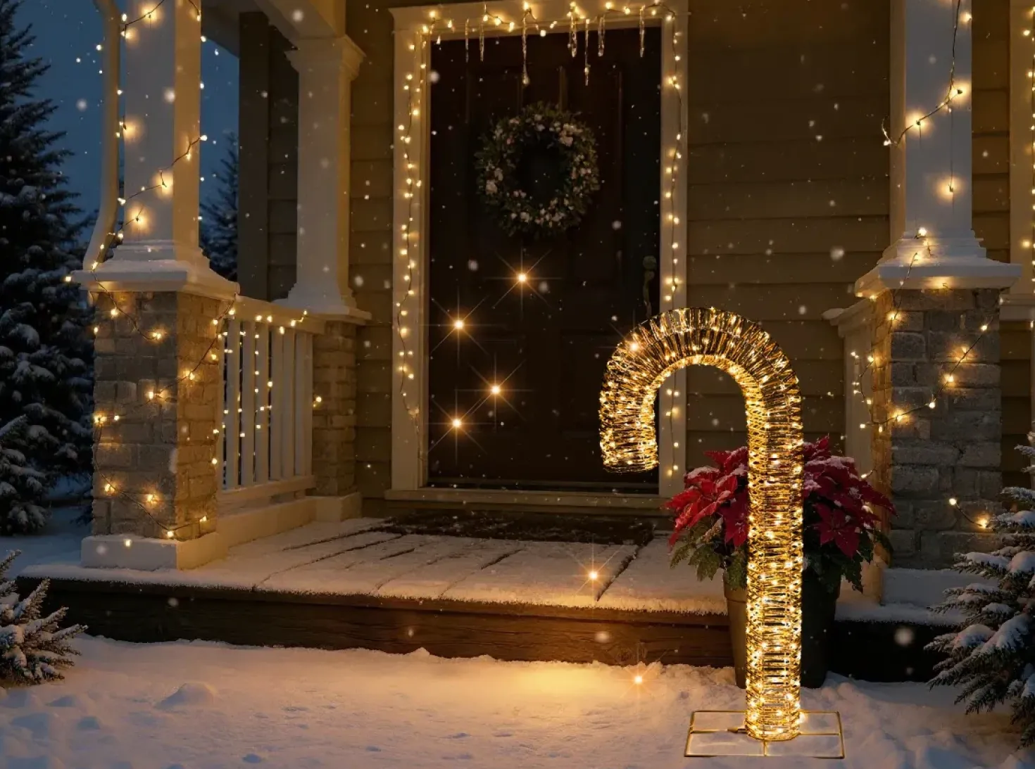 Decorazione per esterni LED HOLMAVIK Bastoncino di zucchero 74 cm Oro