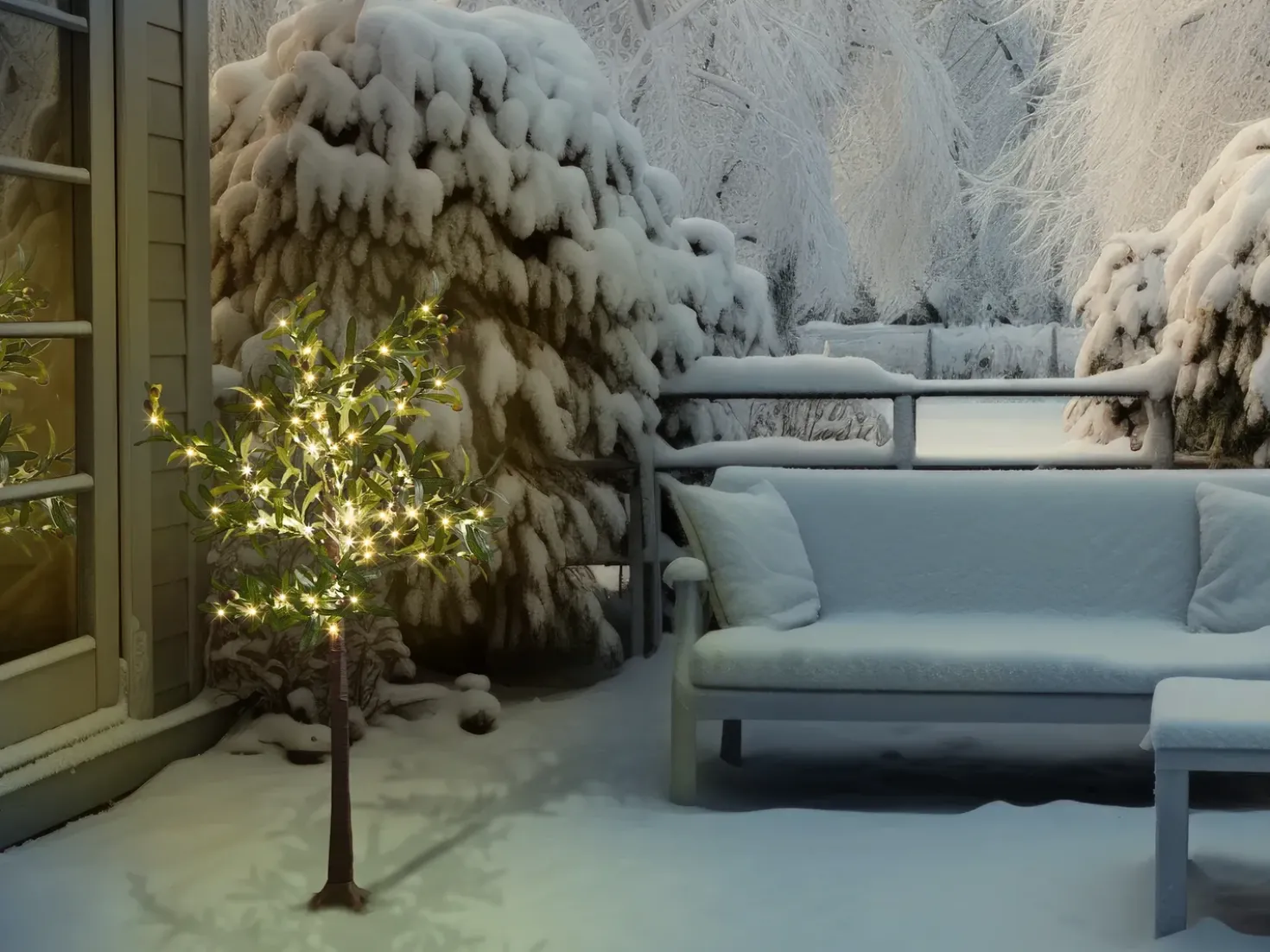 Decorazione per esterni LED CELIONI Albero 120 cm Verde