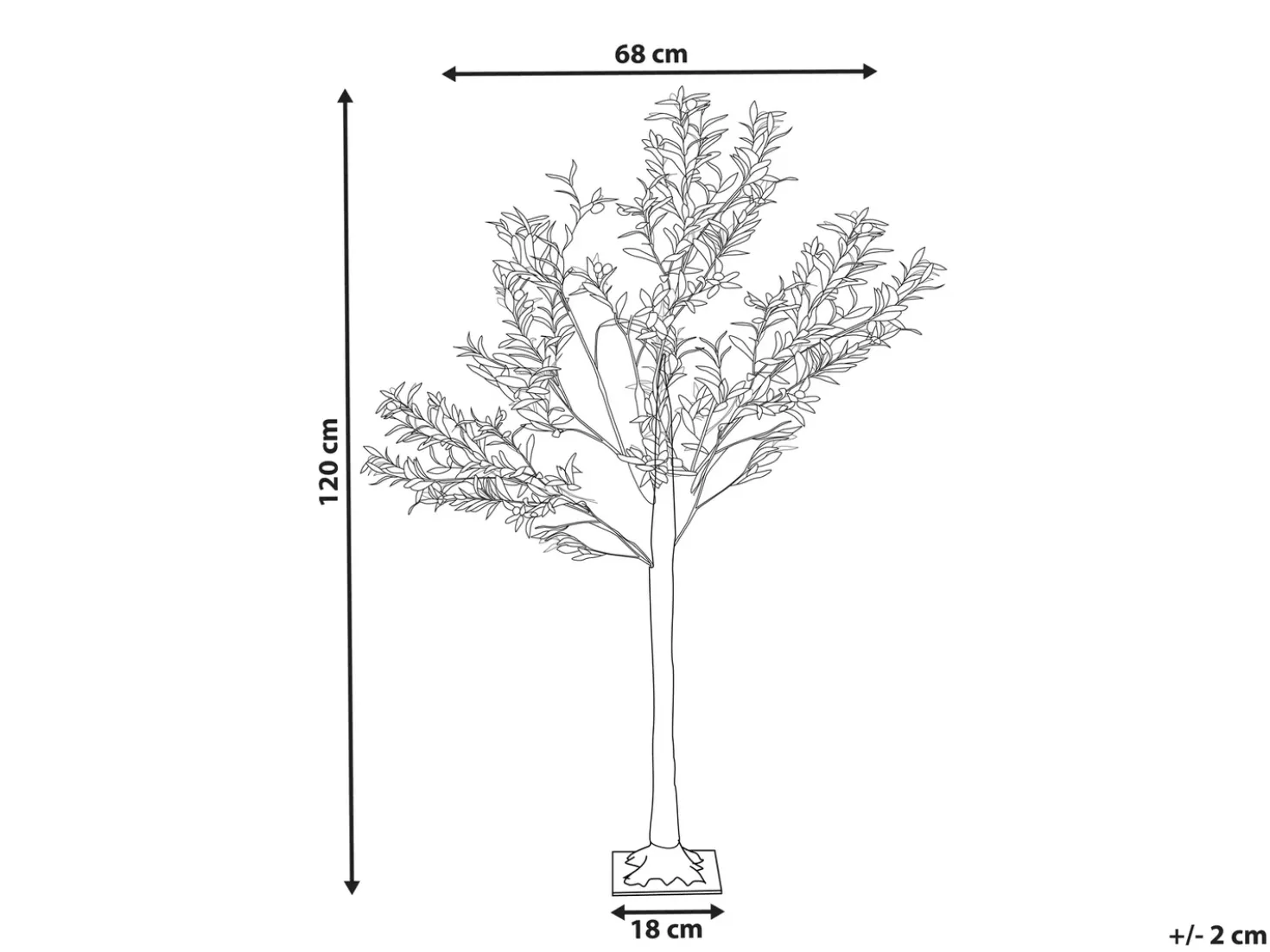 Decorazione per esterni LED CELIONI Albero 120 cm Verde