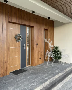 Decorazione per esterni LED HAFNIR Capriolo 92 cm Argento