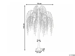 Decorazione per esterni LED NILLAKA Albero 145 cm Argento