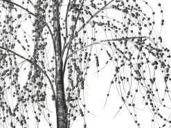 Decorazione per esterni LED NILLAKA Albero 145 cm Argento