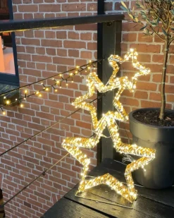 Decorazione per esterni LED BURESO Stella 80 cm Oro