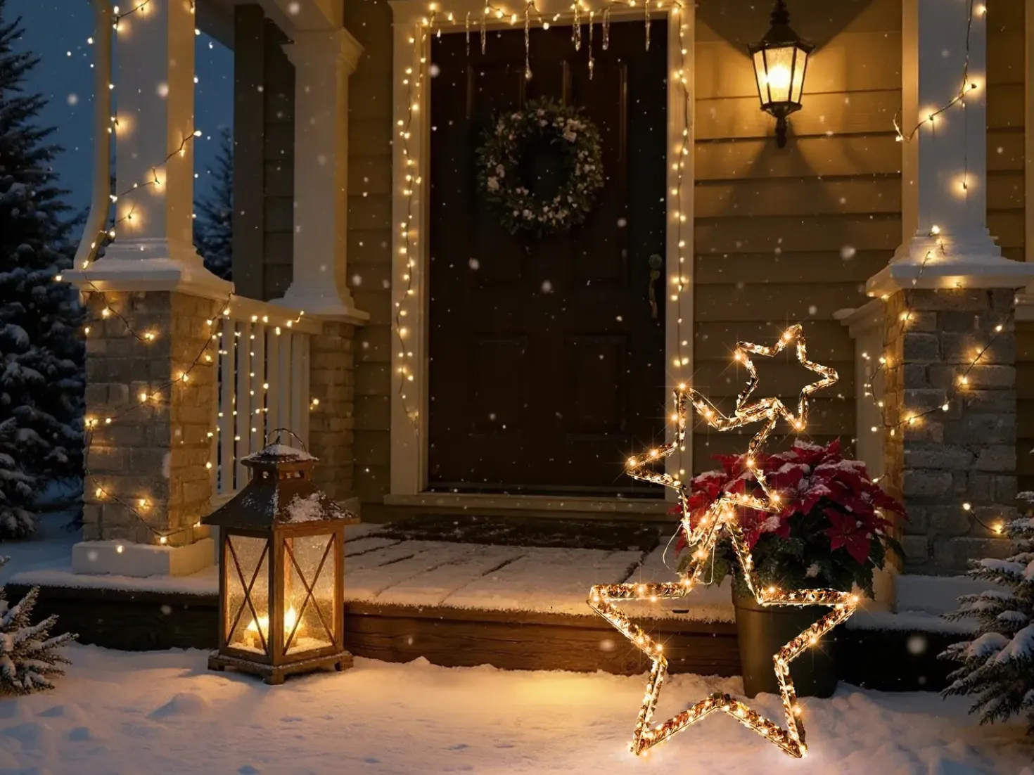 Decorazione per esterni LED BURESO Stella 80 cm Oro