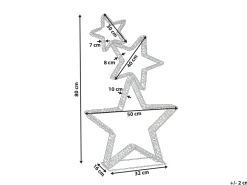 Decorazione per esterni LED BURESO Stella 80 cm Oro